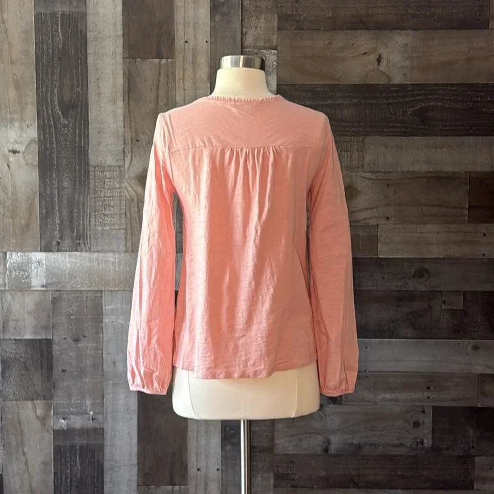 Boden pink peasant top small feminine boho floral eyelet lace angelic lovecore